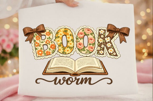 Boho Wildflower Bookworm PNG Guide