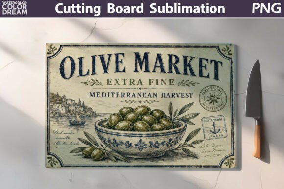 Bringing the Old World to Your Kitchen with Vintage Olive Market Art