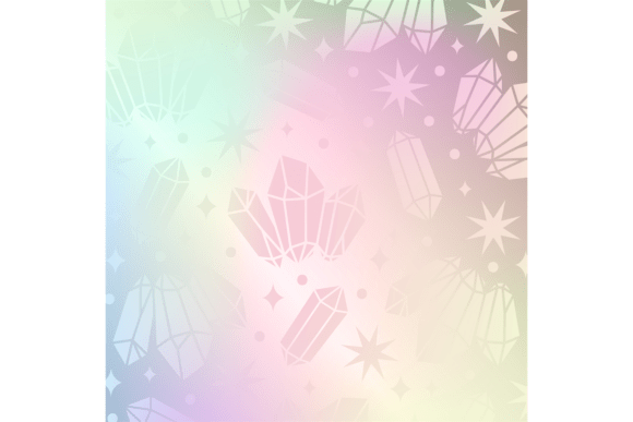 Crystal Pattern Background: Pastel Rainbow