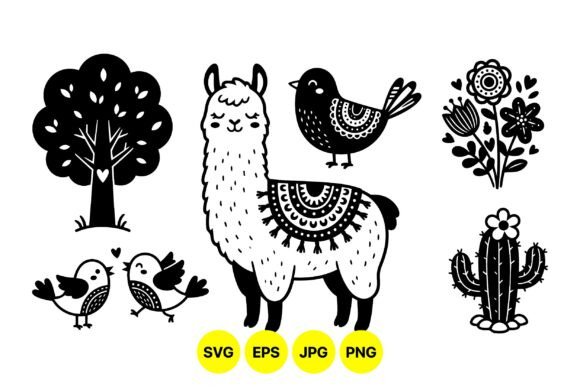 Cute Boho Llama Nature SVG Guide