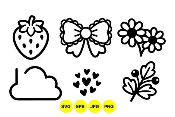 Cute Simple Black Line Icons Guide