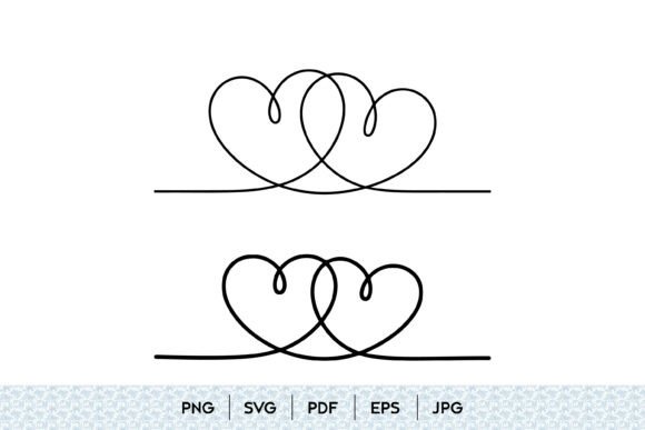 Double Heart Line Art: A Minimalist Symbol