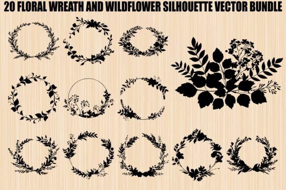 Elevate Your Creative Projects with an Elegant Floral Wreath SVG Bundle