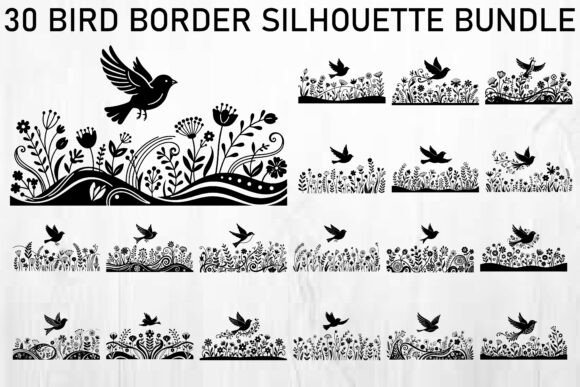 Elevate Your Designs with the Bird Border SVG Bundle