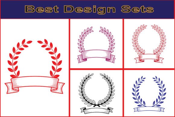 Elevating Brand Identity with the Classic Laurel Wreath Logo Vector Set