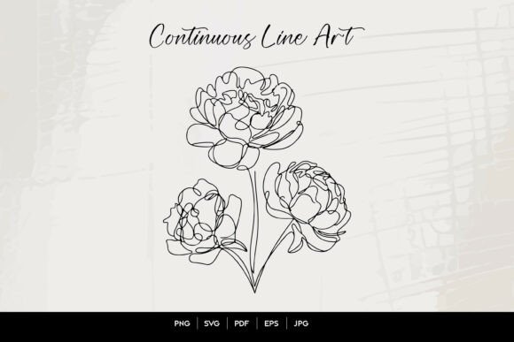 Embracing Simplicity: The Versatility of Minimal Peony Flower Line Art SVG Files