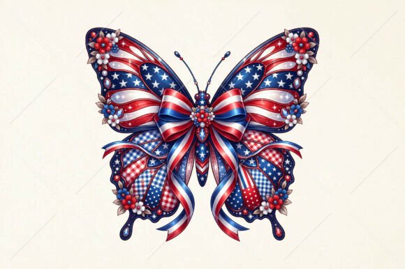 Evaluating the Patriotic Butterfly 4th of July PNG for Digital Design