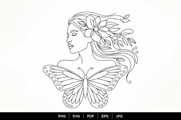 Integrating Butterfly Woman Line Art SVG into Modern Creative Workflows