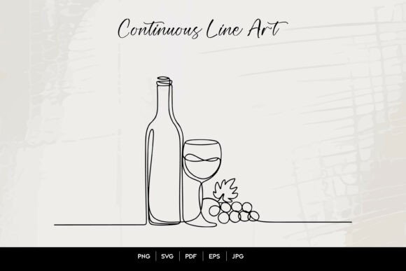 Minimal Wine Bottle Line Art Design: Elevating Aesthetics Through Simplicity