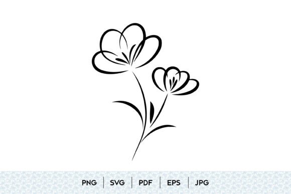 Minimalist Floral Bloom Line Art Guide