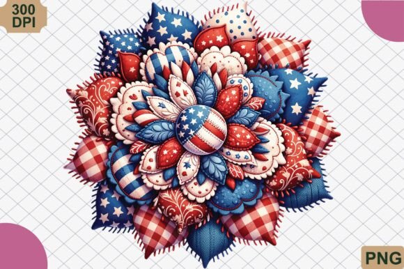 Patriotic Patchwork Flower PNG: A Practical Guide for DIY Creators and Small Business Owners