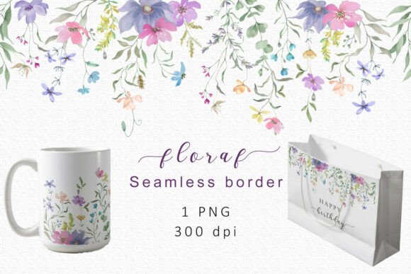 Seamless Watercolor Wildflower Border Guide
