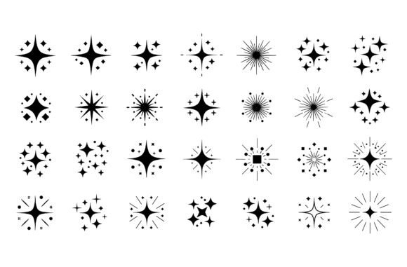 Sparkle Starburst SVG Bundle Pack: Elevating Digital Design with Radiant Elements