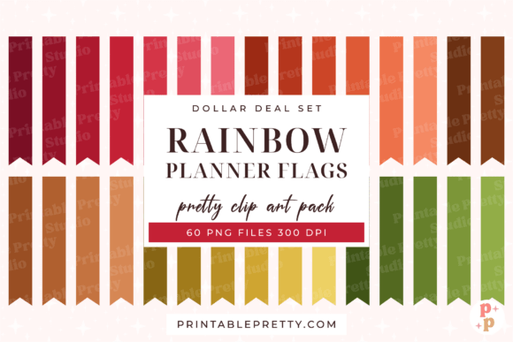 Streamlining Visual Organization: The Strategic Value of the Rainbow Planner Flags PNG Set