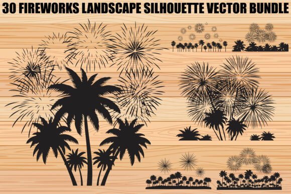 Unlocking Creative Potential with the Fireworks Landscape Silhouette Bundle