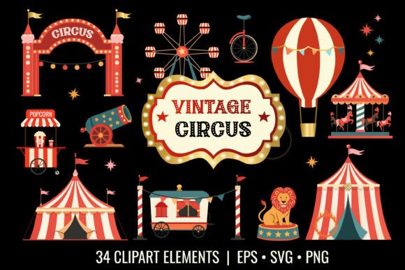 Vintage Circus Clipart Elements Guide
