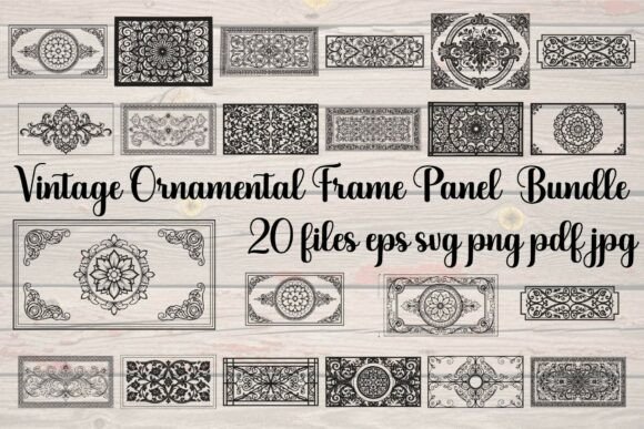 Vintage Ornamental Frame Panel Bundle