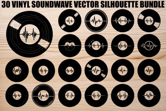 Vinyl Soundwave Silhouette Bundle: Merging Retro Aesthetics with Modern Digital Craft