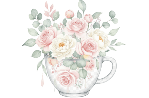 Watercolor Floral Tea Cup Arrangement: A Guide to Style and Application